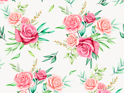 watercolor floral seamless pattern abstract art background blossom design fabric fashion floral flower illustration leaf nature pattern pink seamless spring summer textile wallpaper watercolor