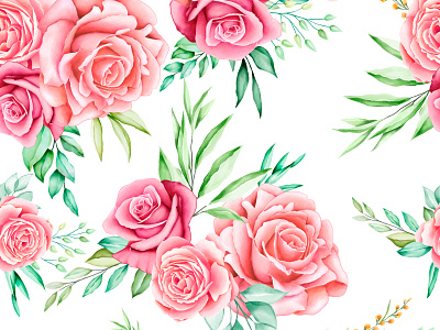 watercolor floral seamless pattern abstract art background blossom design fabric fashion floral flower illustration leaf nature pattern pink seamless spring summer textile wallpaper watercolor