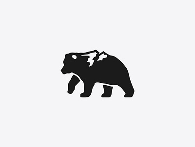 Walking bear logo animal bear branding design forest grizzly illustration logo minimal minimalist nature polar reialesa vector walking woods