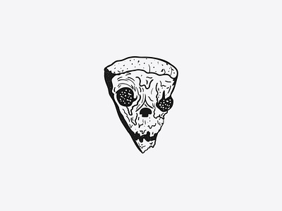 Spooky pizza logo