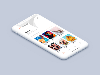 Podcast App, Foxcast concept aplicación móvil diseño diseño de la aplicación diseño web diseño web uxdesign ilustración logo marca ui uidesign