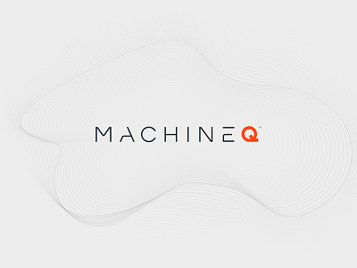 MachineQ Logo grey logo logomark logotype minimal modern orange organic patter pattern wordmark