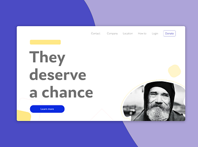 Landing page to help the homeless