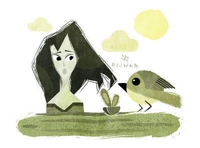 Lady n the Bird