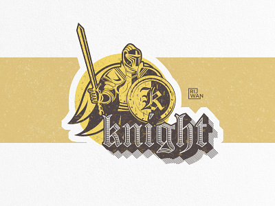 Knight Logo Concept art knight logo logo retro art retro logo retrodesign typography vector illustration vintage logo vintage typography