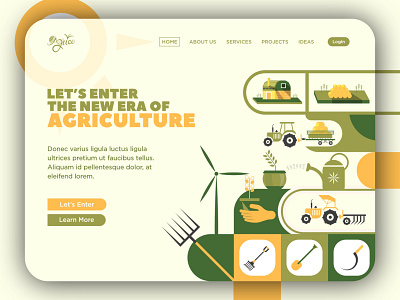 agricultural website landing page