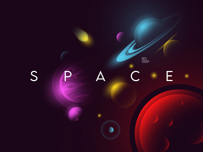 Space astronaut colorfull design flat illustrator illustration jupiter landing page nasa saturn space ui universe