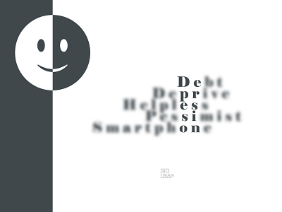 Depression Text Based Dessign blur branding characterdesign cover design depression design emoji flat minimal minimalist trendy trendy design ui
