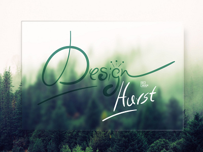 Design Hurst Typography cool logo design forest logo glass morphism glassmorphism logo logodesign minimalist script font typography