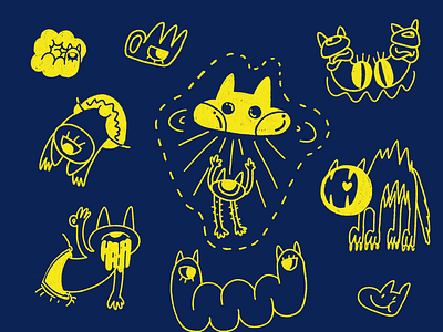 Cat illustration kitty cat