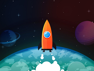 Space Rocket illustration rocket space vector