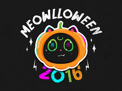 Meowlloween 2016.vector cat halloween