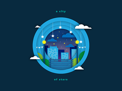 A City of Stars graphic illustration vector