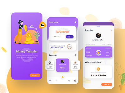 Money Transfer Mobile App UI kit
