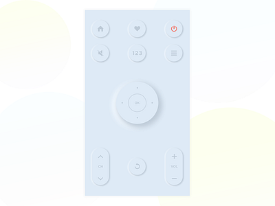 Remote App minimal neumorphic design neumorphism remote app design remote control