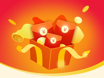 Red envelope by Jack Cheng on Dribbble