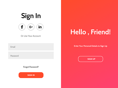 Sign In design ui ux