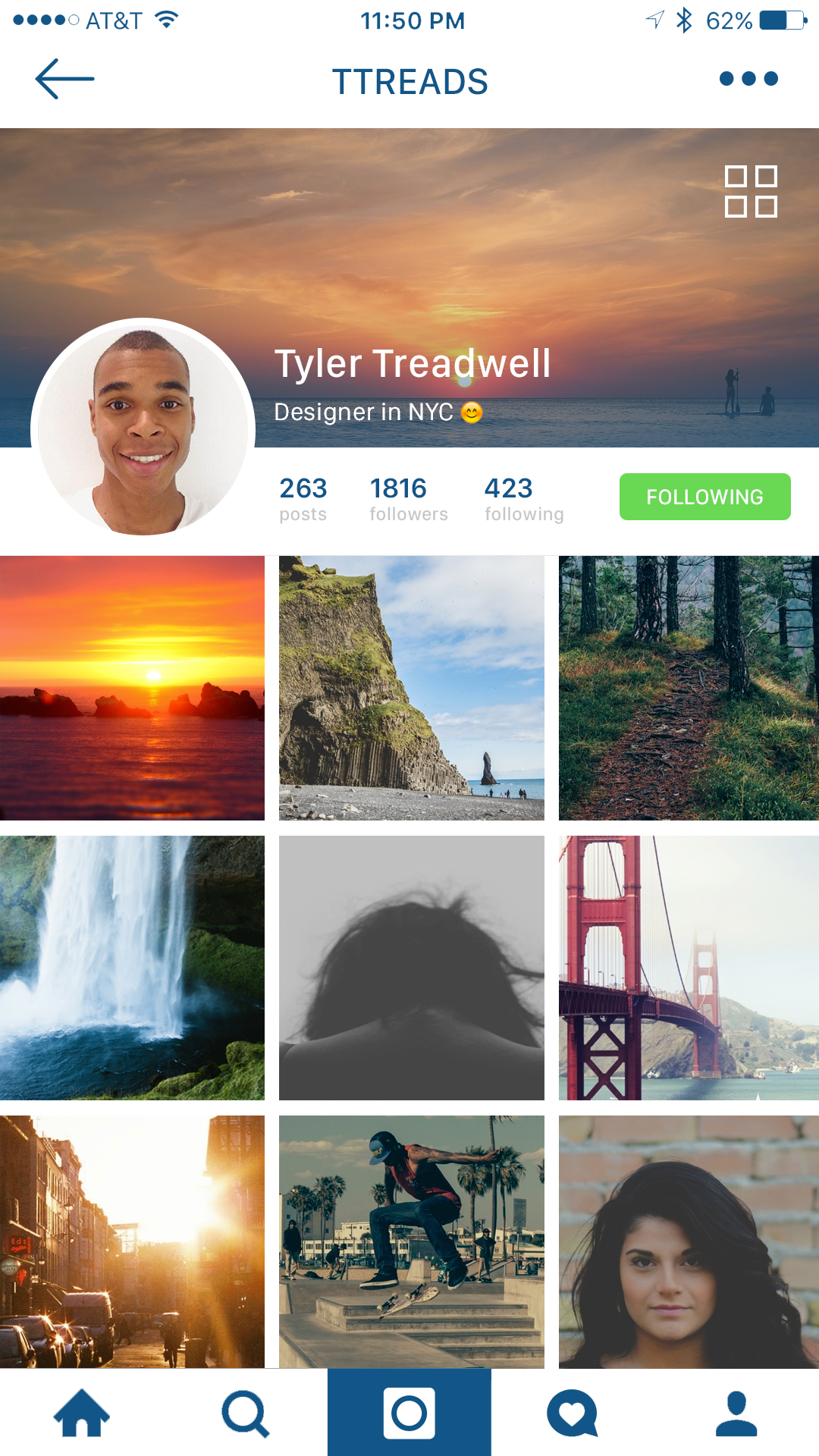 Instagram Profile Light by Tyler Treadwell on Dribbble