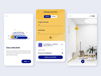 Wallpaper calculator calculator design calculator ui ecommerce ecommerce app ecommerce shop