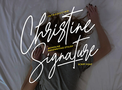 Christine Signature Script Font font fonts illustration lettering tshirt tshirt design typography