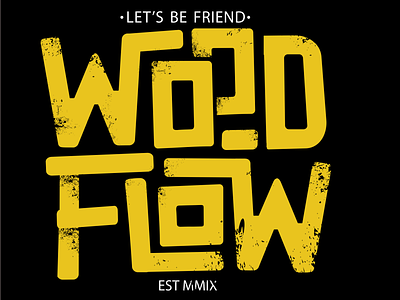 Woodflow T-shirt branding font identity illustration lettering logo tshirt tshirt design typography
