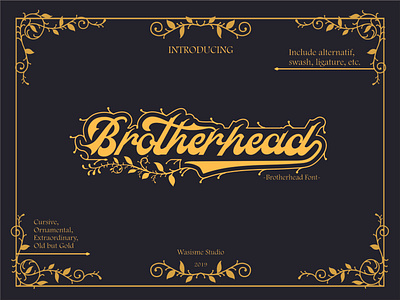 Brotherhead Font design font fonts illustration lettering tshirt typography vector