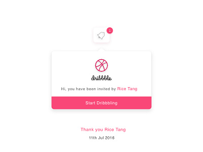 Hello Dribbble ! basketball debut debut shot first shot invite message notification player ui