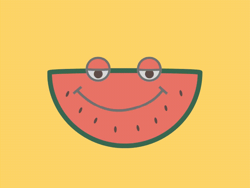 Mr Melon animation cartoon doodle fruit gif icon illustration watermelon