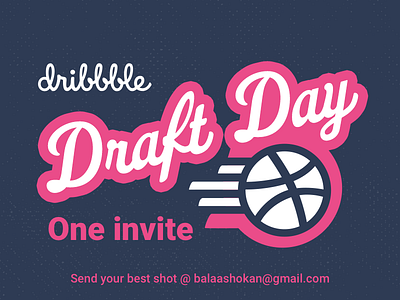 1x dribbble Invite Giveaway draft draft day dribbble invite invite
