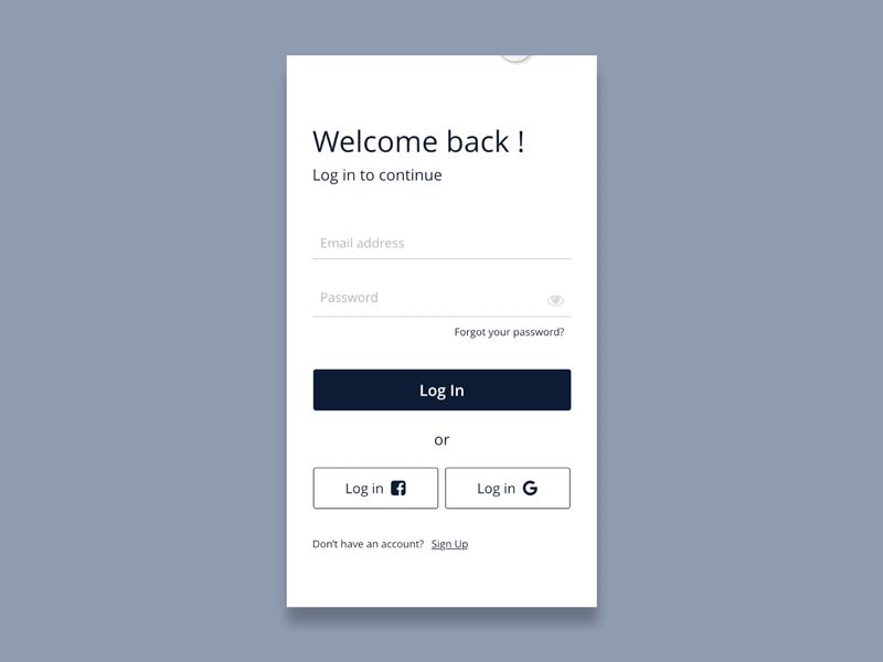 Forgot password Interaction android animation daily ui dailyui dreamkatcher finto forgot password gif login micro interaction movie parallax password signup ui ux web