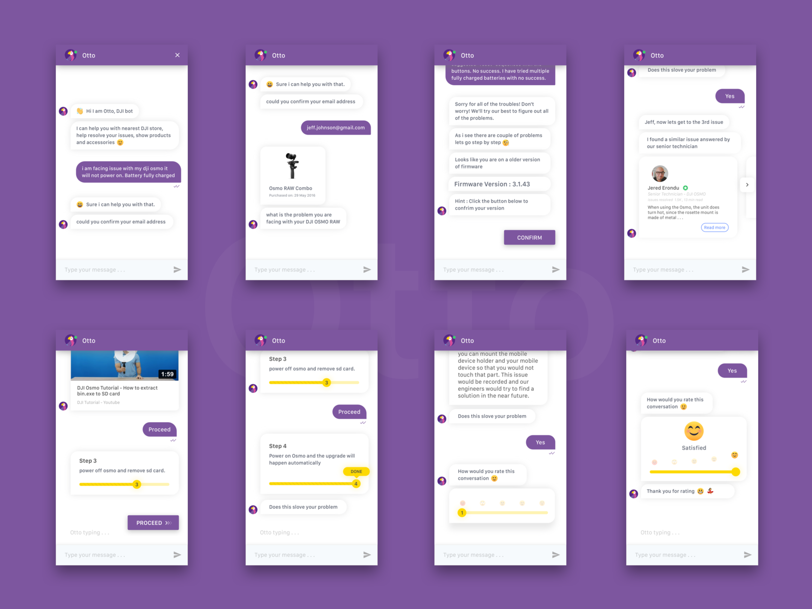 Otto The Chatbot by Bala Kumaran on Dribbble