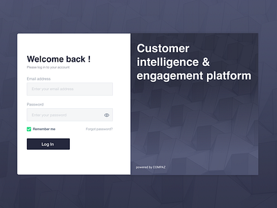 Compaz Login analytics daily ui dailyui tool web web design webapp website website design
