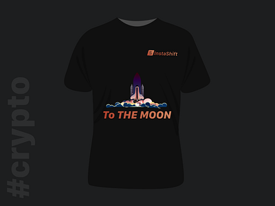 To The Moon | InstaShift 2d 2d art branding crypto design illustration logo tshirt tshirt art tshirt design typography ui vector