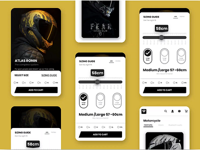 Ruroc Helmets | Dailyui animation app bike concept helmets interaction ios ixd minimal motorcycle product product design ruroc ui ux web
