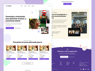 Landing Page: Courses Marketplace case study colors courses design kindergarten landing landing page marketplace minimal ui ux web website