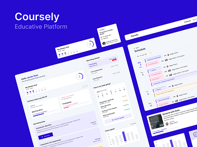 Ed-tech — Coursely Web Platform classes courses dashboard design e learning edtech education educative events interface learning online courses platform schedule ui ui design ux ux design web web design