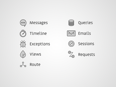 Icons - Laravel Debugbar Redesign