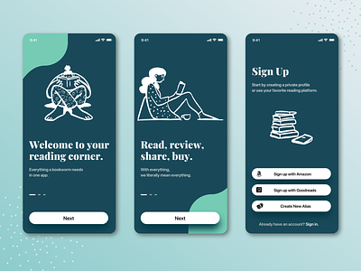 Sign Up / Onboarding for Books App and Mobile Shop app book books bookshop challange daily ui design login mobile mobile app mobile ui modern shop sketch store ui ux