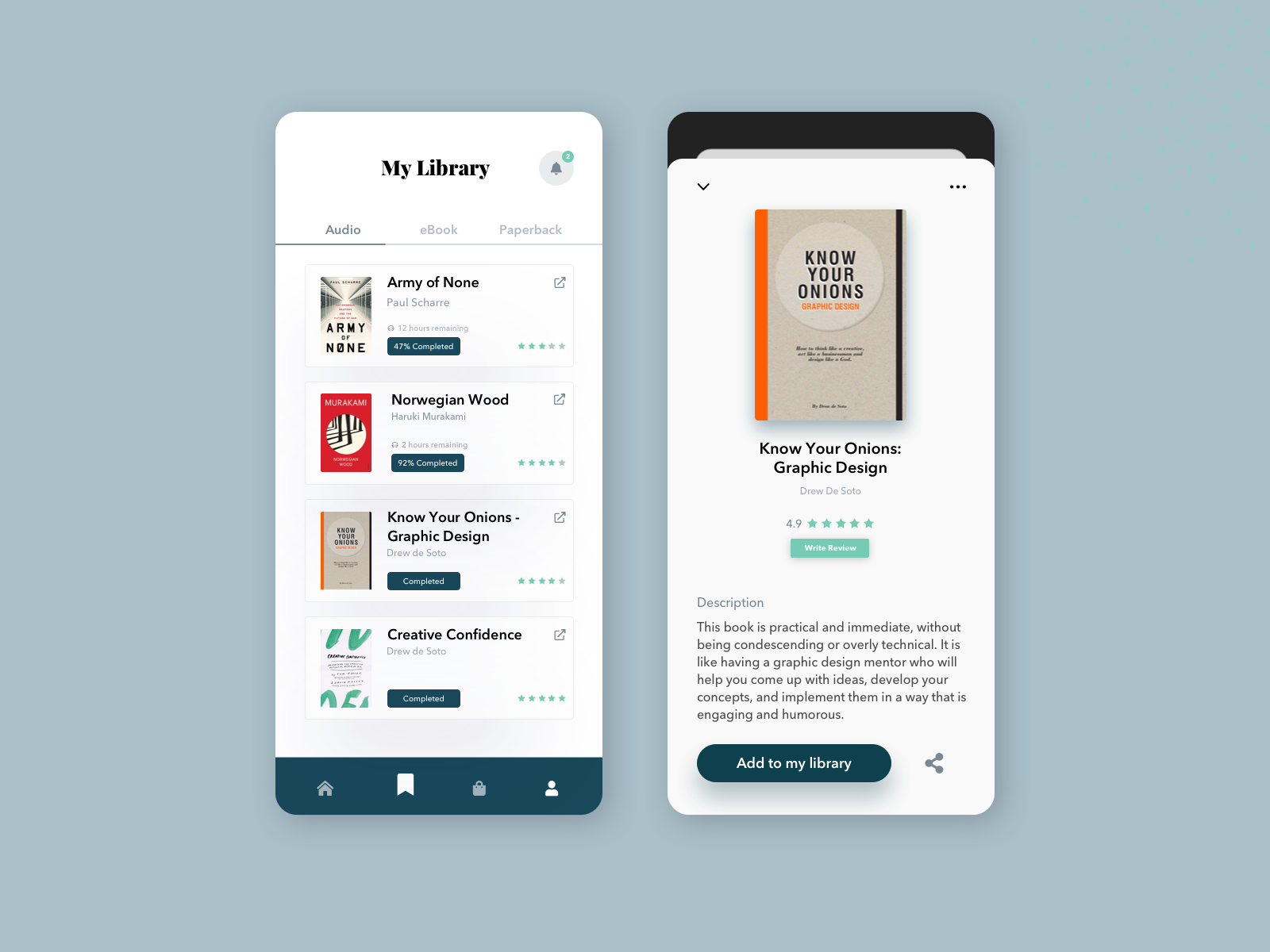 Books - Mobile App by Mariam Merabishvili on Dribbble