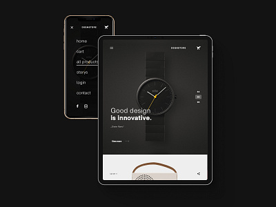 Dsgn Store Concept clean concept dieter rams e commerce ecommerce interaction design mobil product responsive shop shopping simple store tabelt ui ui ux design ux ux design webdesign website