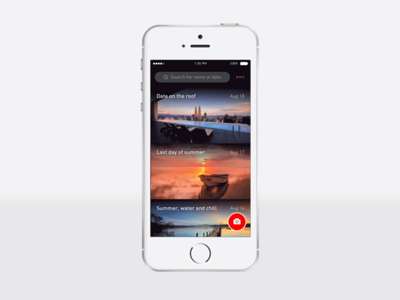 015 \ Time lapse app by Szymon Gorski on Dribbble