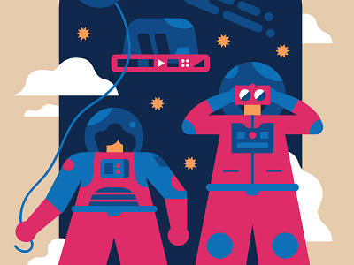 Portal adventure couple space stars trave
