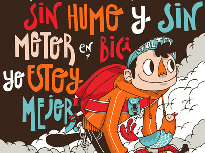 better by bike! bike charactedesign hand lettering illustration typography