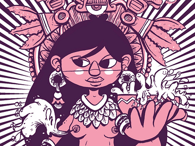 Mayahuel cartoon charactedesign children book illustration illustration mexican mexican myth