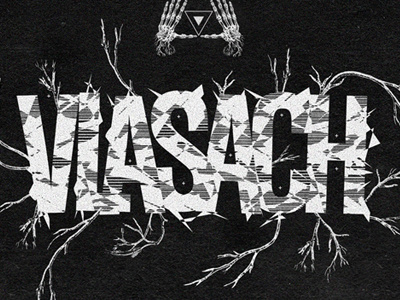Vlasach - Tribute Piece contrast distortion grunge jon vlasach texture triangle type typography veins