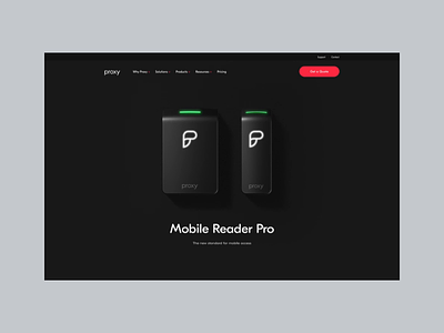 Proxy Mobile Reader Pro dark product video background web