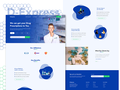 Pharmacy Design clean design flat illustration minimal typography ui ux web website