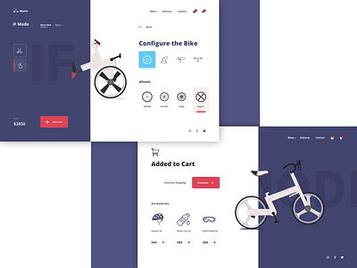 Bicycle branding clean logo minimal prototype ui ux website