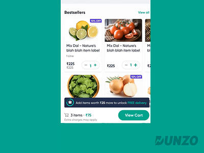 Dunzo - MOV UDF dailyui design dunzo food swiggy