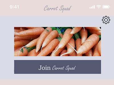 Carrot Squad 001 app dailyui design